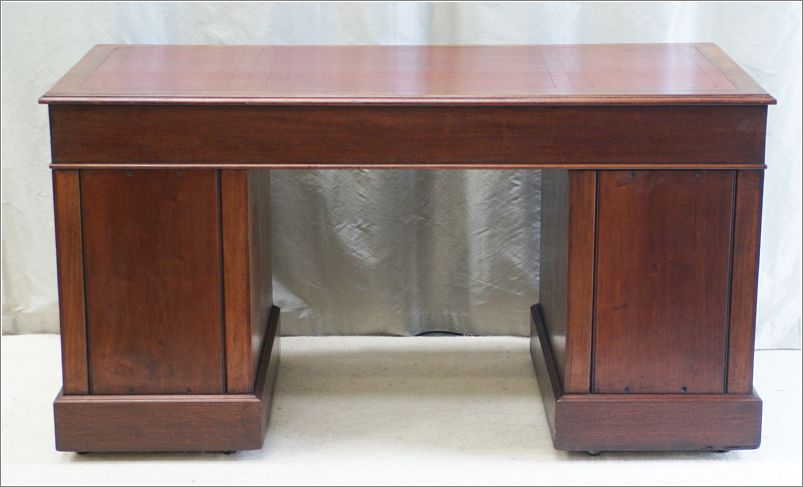 2070 Antique Victorian Walnut Pedestal Desk (11)